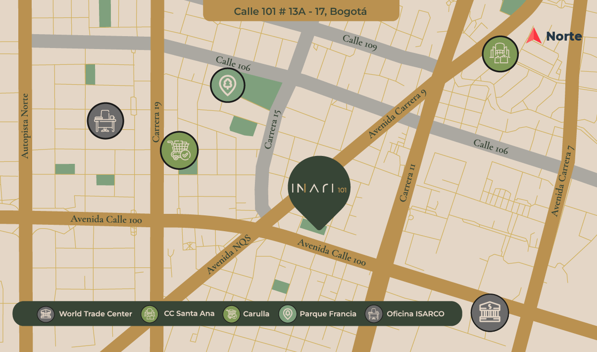 Mapa de ubicación INARI 101